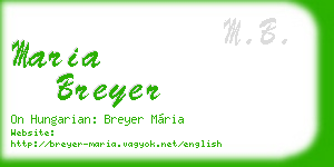 maria breyer business card